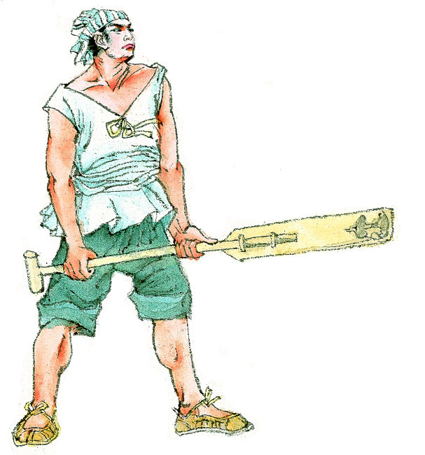 古代服饰 船夫图片