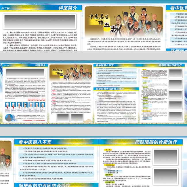 医院科室简介及医学知识宣传展览模板