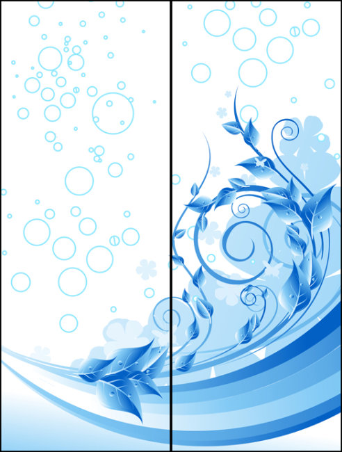 简洁花朵玻璃移门图案PSD下载模板下载(图片