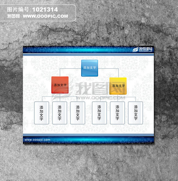 包含关系组织结构PPT图表模板下载(图片编号