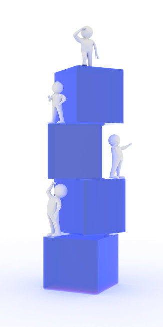 3d小人 阶梯的呈现图片