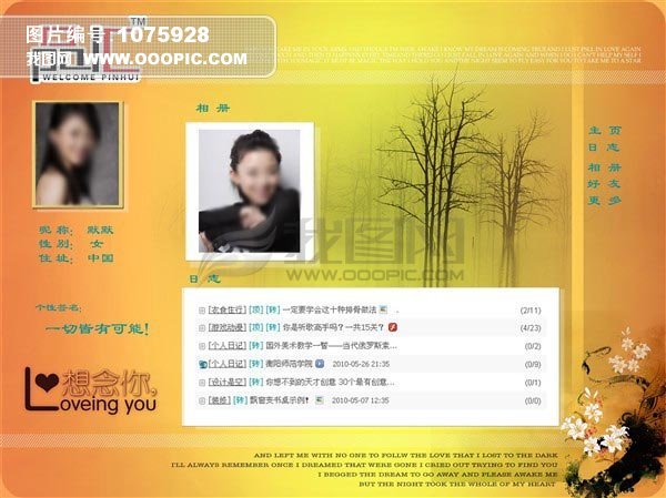 个人网站模板模板下载(图片编号:1075928)_个