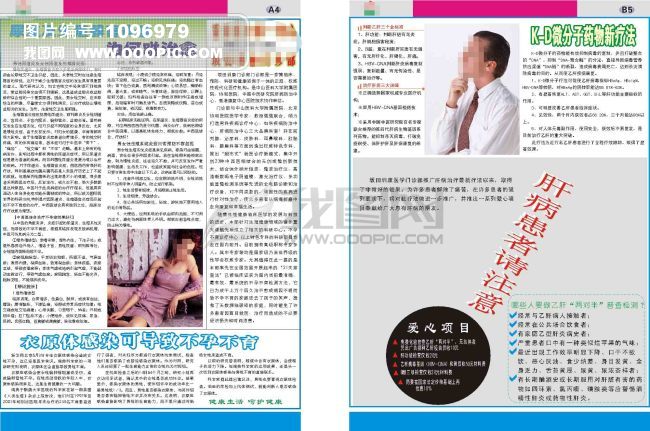 医院 医疗 报纸广告 妇科 肝病科模板下载(图片