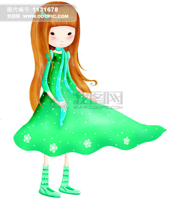 可爱 <em>女孩</em> 卡通 <em>插画</em>图片下载