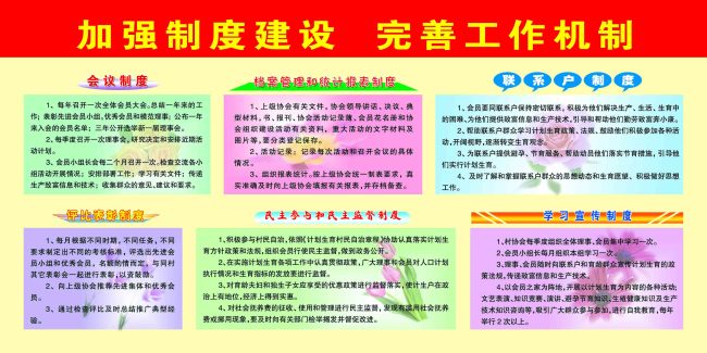 加强制度建设 完善工作机制模板下载(图片编号
