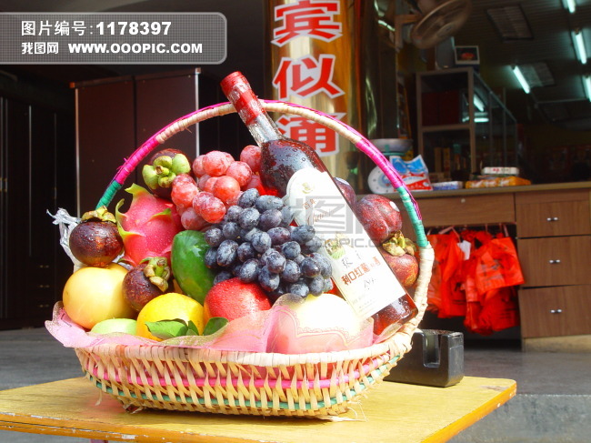 水果花篮图片素材(图片编号:1178397)_饮食图