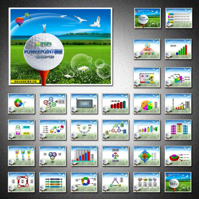 高尔夫PPT模板下载(图片编号:1201504)_体育