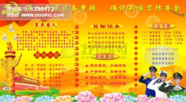 [psd]部队战备教育整顿板报psd分层图片下载