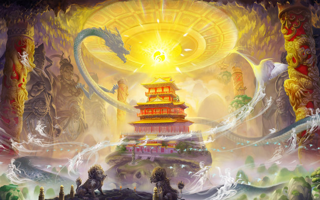 宫殿门 宫殿图 油画 油画背景 油画图片 传统 传统图案 传统文化图片