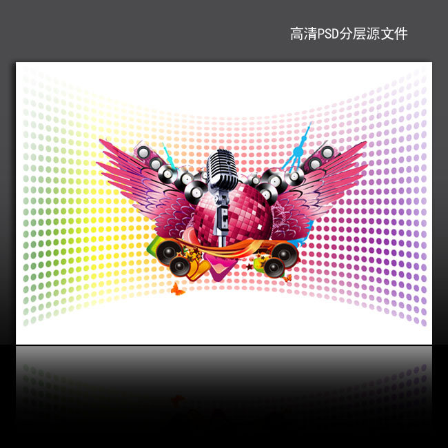 音乐背景psd分层模版下载模板下载(图片编号: