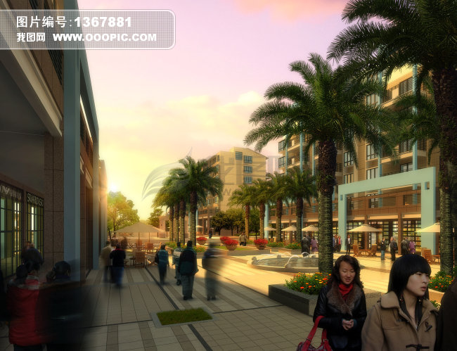 商业<em>街透视</em>图模板下载(图片编号:1367881)_我