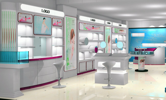 美容店模型 化妆品柜模板下载(图片编号:1412