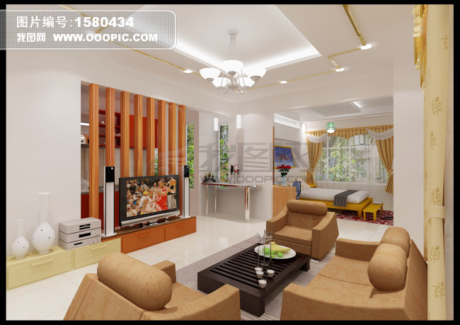 单身公寓效果图另有CAD施工图出售模板下载