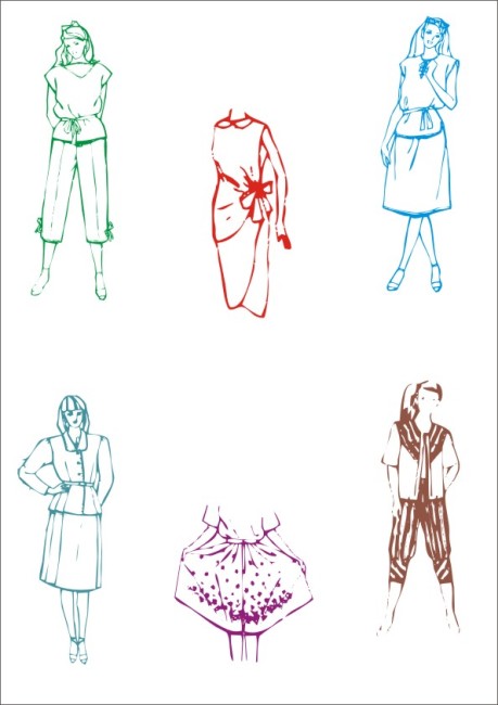 女式休闲服设计模板下载(图片编号:3356251)_