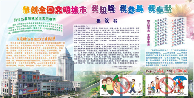 创建文明城市宣传画 创建文明城市宣传画