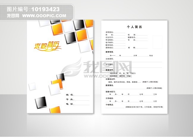 求职简历模版模板下载(图片编号:10193423)_其