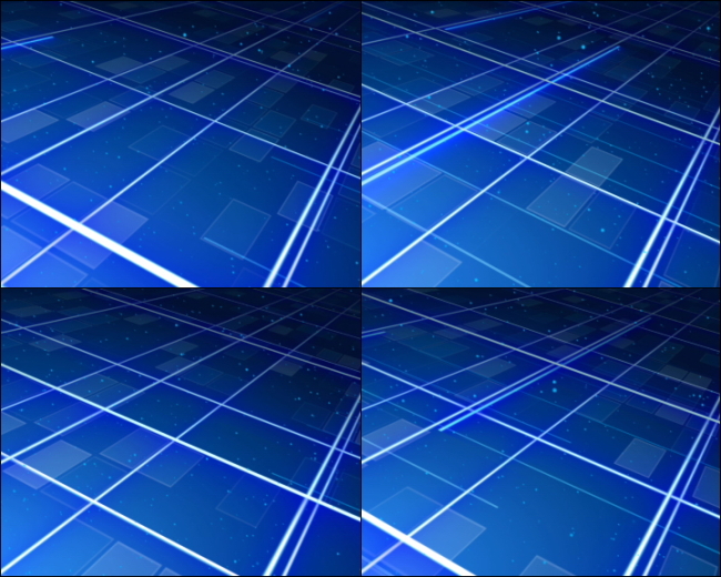 蓝色光线方框动感影视素材模板下载(图片编号
