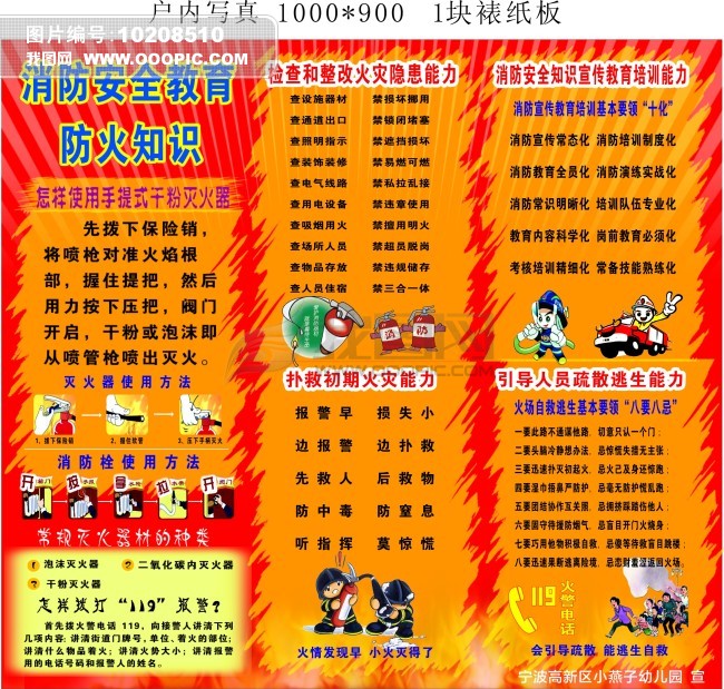 消防安全教育防火知识模板下载(图片编号:102