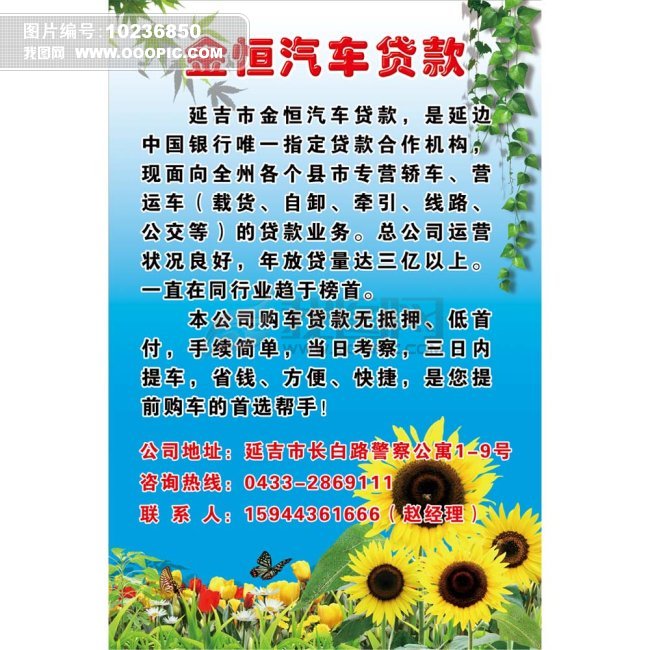 汽车贷款宣传广告