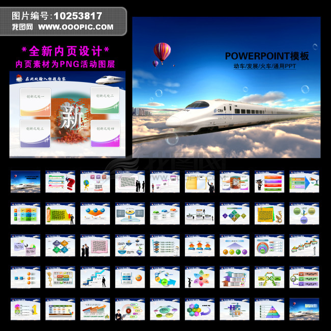 动车火车发展规划目标未来PPT模板下载模板下