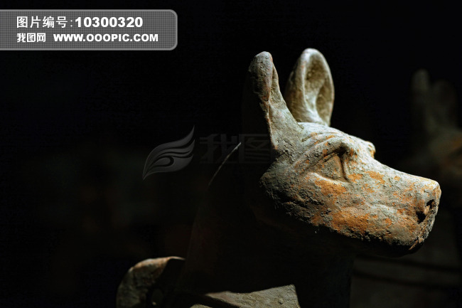 上海博物馆文物汉代陶狗图片下载