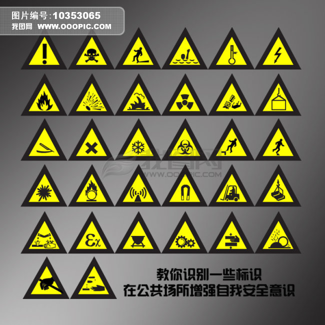 公共场所的一些安全标识