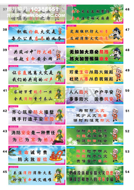 各行业场所消防安全标语展板PSD分层模板下