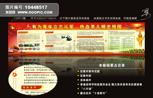 武装部2012征兵宣传板报内容图片下载模板下