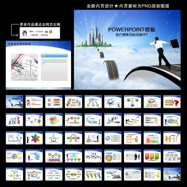 房产建筑城市发展目标规划商务幻灯片PPT模板