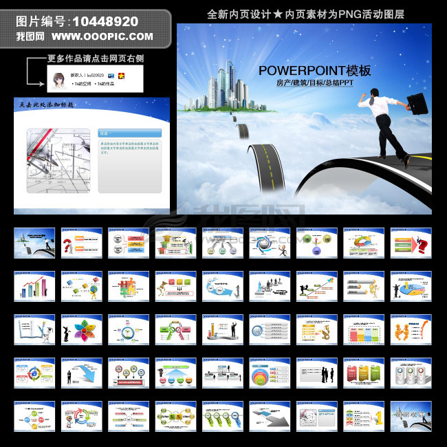 房产建筑城市发展目标规划商务幻灯片PPT模板