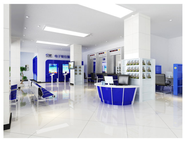 中国建行设计(3张效果+3D源+CAD)模板下载(