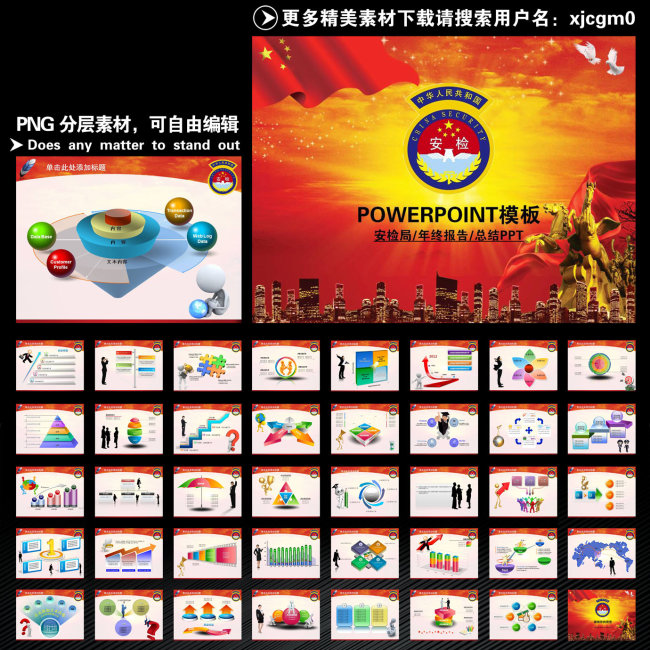 安检局政府廉政年终总结报告规划PPT模板下载