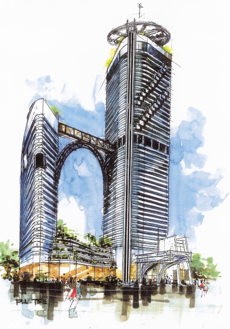 建筑装饰设计手绘图