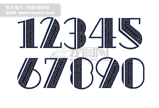 细帆字艺术数字使用模板使用(图片编号:10519878