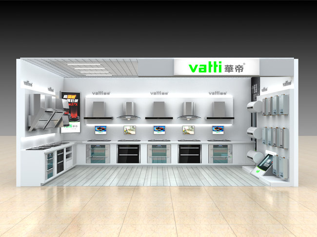 华帝店面效果图(3D模型VRAY材质)模板下载(图