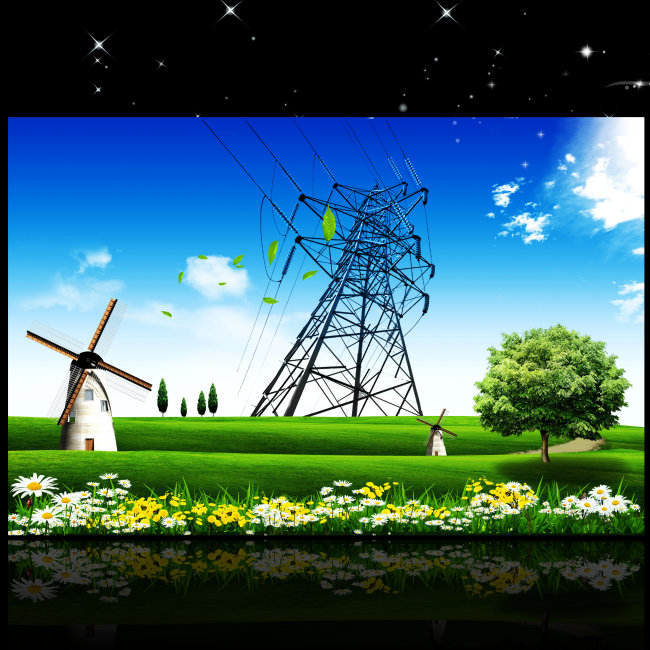 电力工程国家电网改造安全生产海报设计模板下