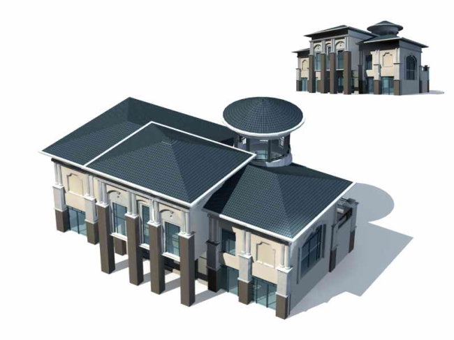 别墅3D模型模板下载(图片编号:10543583)_商
