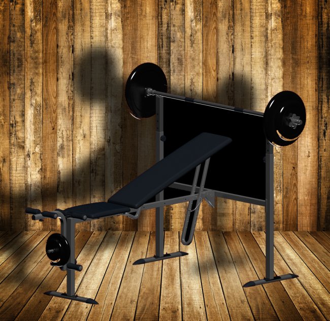 3D健身器械卧推架模型模板下载(图片编号:105