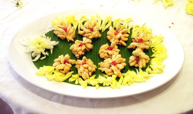 鲜菊酥图片模板下载 鲜菊酥图片图片下载 鲜菊酥 炒菜 盘子 菊花 美食