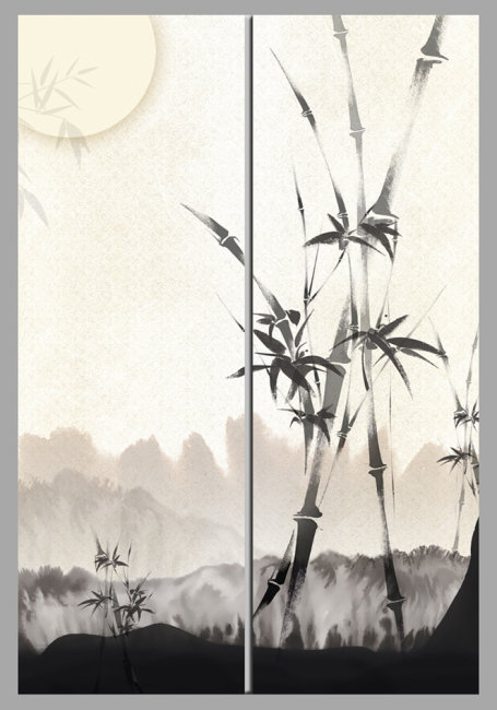 竹报平安移门模板下载(图片编号:10574255)_移