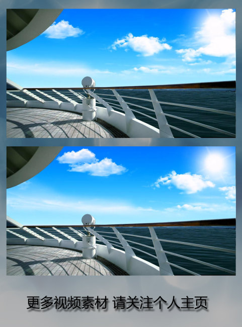 高清游艇海洋天空云彩背景动态视频素材模板下