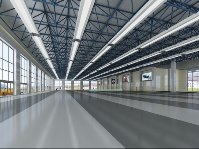 车间厂房3d效果图模型模版模板下载(图片编号