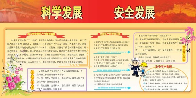安全生产月活动宣传展板模板下载(图片编号:1