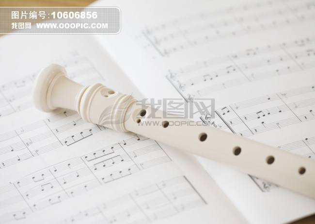 笛子和曲谱图片素材(图片编号:10606856)_音乐