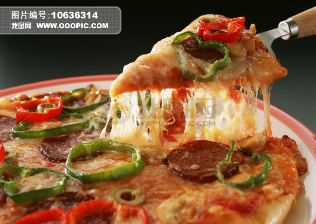 美食新鲜披萨饼 意大利PIZZA图片素材(图片编