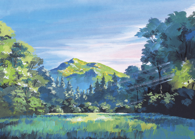 手绘风景 风景插画图片
