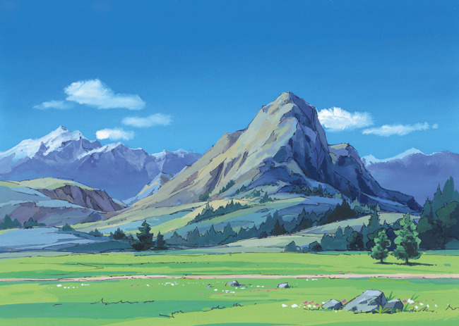 手绘风景 风景插画图片