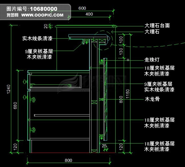 吧台平面图模板下载(图片编号:10680000)_CA