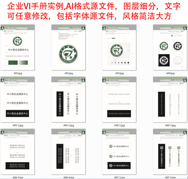 VI视觉形象识别系统 科技企业VI手册模板下载(