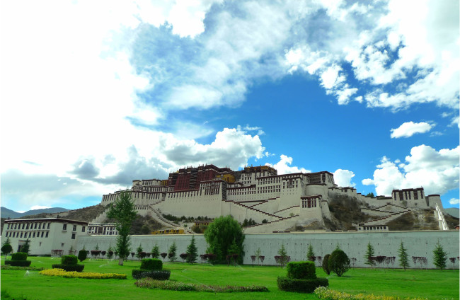 西藏拉萨 布达拉宫全景图片模板下载(图片编号